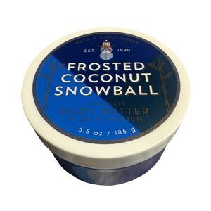 Bath & Body Works Frosted Coconut Snowball Soft Body Butter 6.5 Oz 2018 Edition